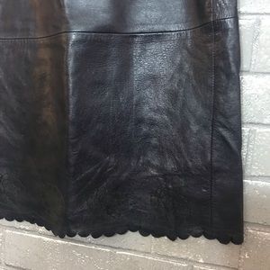 Louis Feraud Skirts - feraud // vintage navy blue leather skirt fr 36 Louis Feraud Skirts - feraud // vintage navy blue leather skirt fr 36
